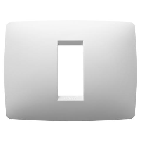 ONE plate 1-gang milk white