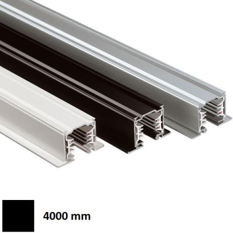 3-phase LKM Recessed track 4m - black