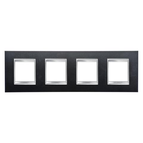 LUX International 2+2+2+2 gang horizontal plate - Slate