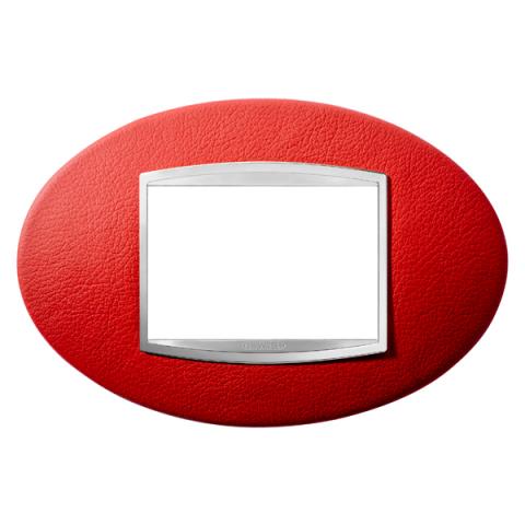 Рамка ART 3 модула - кожа  - Ruby