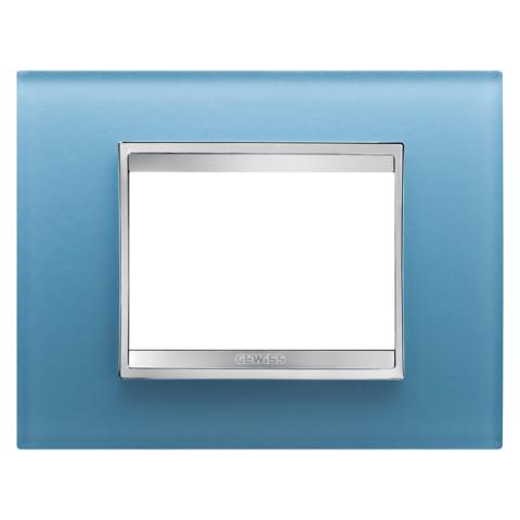 Рамка LUX 3 модула - стъкло - Aquamarine