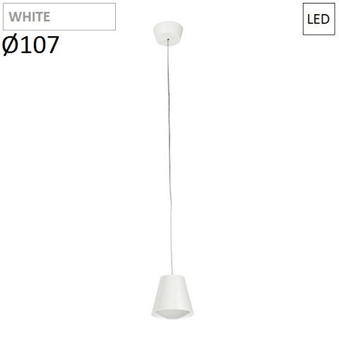 Pendant Ø107mm LED 6W 3000K white