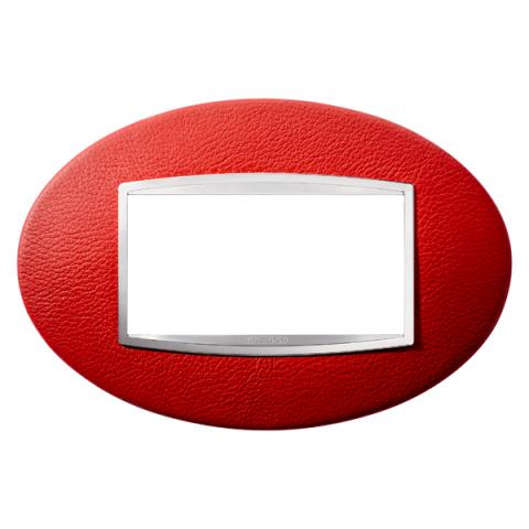 Рамка ART 4 модула - кожа  - Ruby