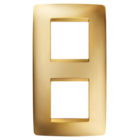 Рамка ONE International 2+2 вертикална - Gold