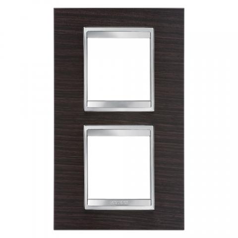 LUX International 2+2 gang vertical plate - Wood - Wenge