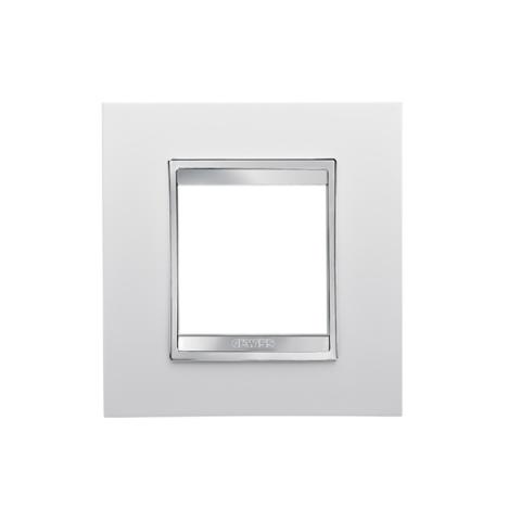 LUX International 2 gang plate - Milk White