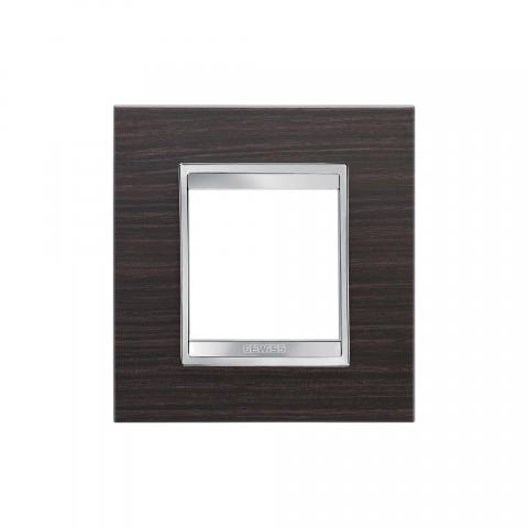LUX International 2 gang plate - Wood - Wenge