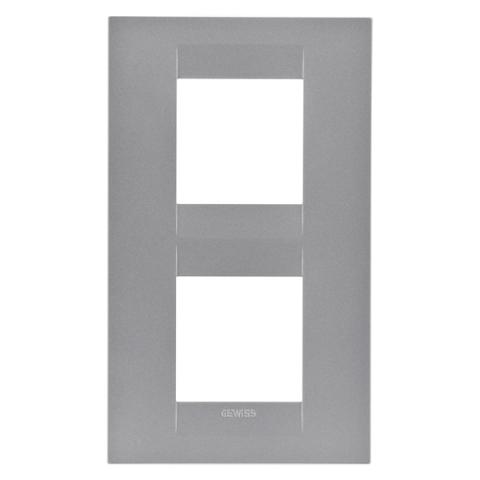 Рамка GEO International 2+2 вертикална - Titanium