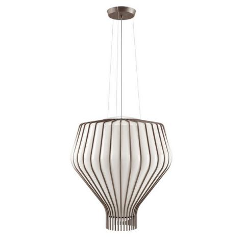 Pendant Ø48cm E27 White glass, Rust