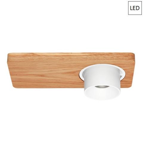 Wall/ceiling light 5W LED 3000K OAK, ON/OFF Switch 
