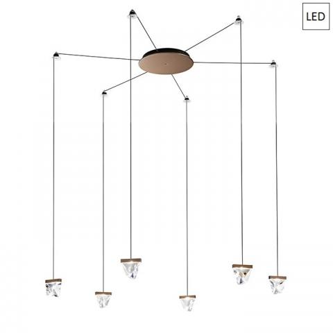 Пендел 6x4.3W LED бронз