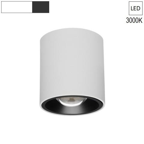 Плафон/Спот Ø80 H120 LED 7.5W 3000K бяло/черно