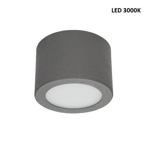Плафон S - LED 7W 3000K - бетоново сив