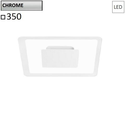 Плафон/Аплик 350x350 LED 19W хром
